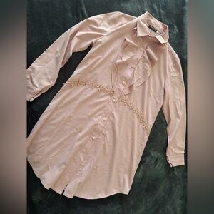 Elegant Pink Women's button down shirt